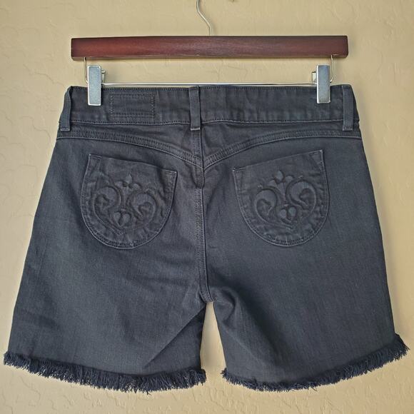 Siwy Custom Cutoff Bermuda Black Denim Shorts - Picture 5 of 9